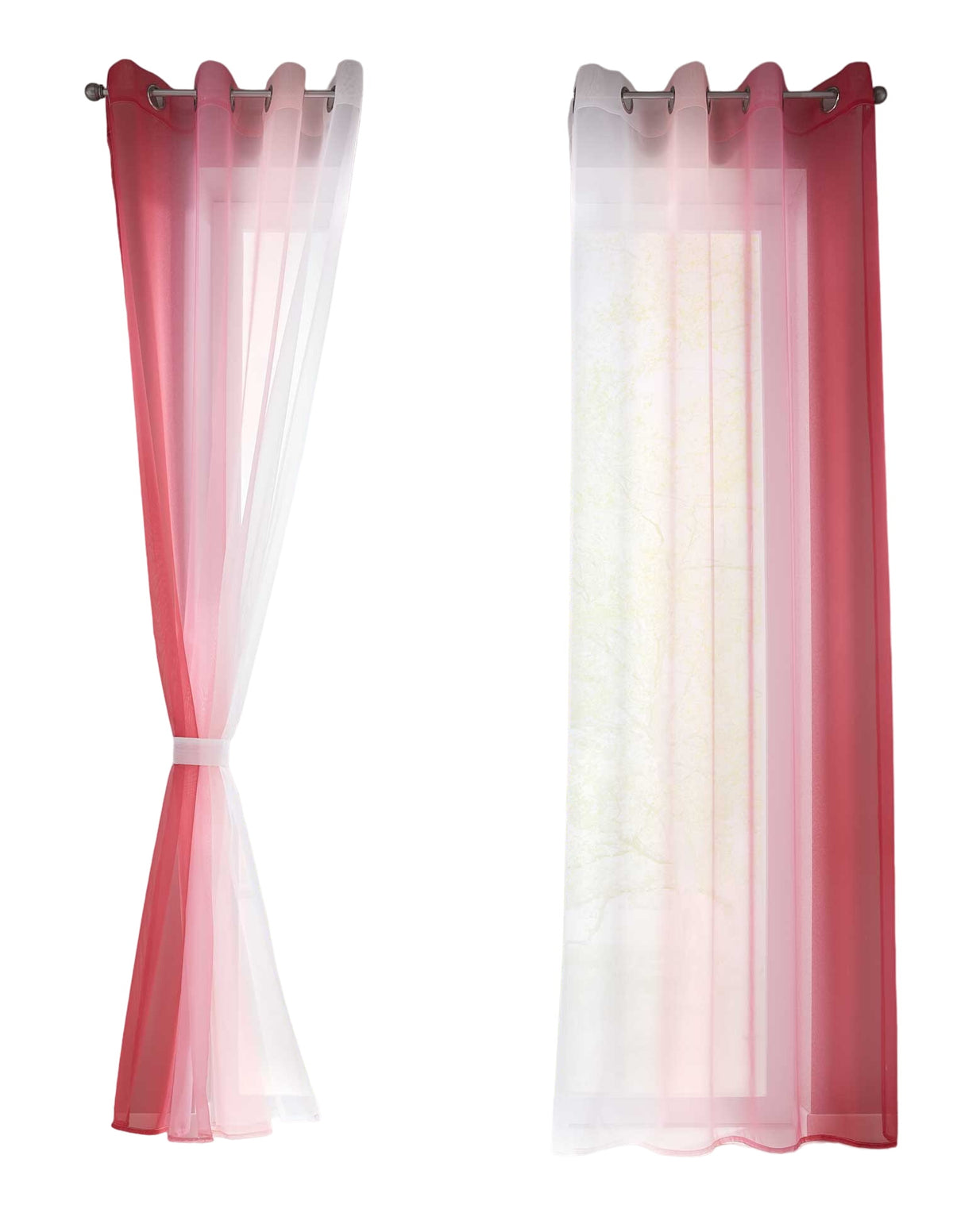 2er Pack Gardinen Vertikal Farbverlauf Druck Transparent »Modena« mit Ösen und Raffhalter, Vorhang, Dekoschal 10000183 Gardinen Set 10000183rosatoene-crop_b2e1a069-b5a6-47ef-8d74-e1a1ed0090dc | gerdinenbox.com