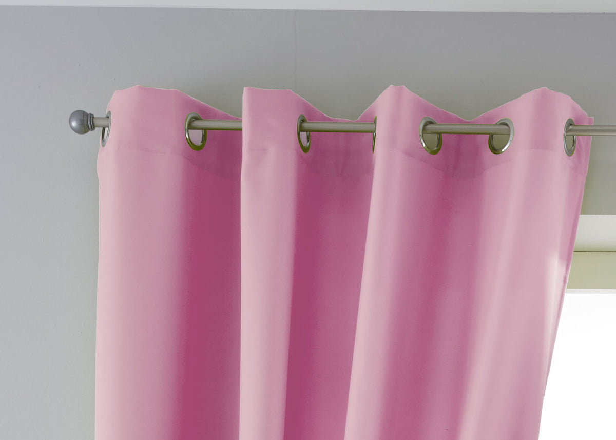 2er Set Vorhänge Blickdicht Gardinen Matt Lichtdurchlässig »PALERMO« mit Ösen und Raffhalter Dekoschal 10000265-2 Vorhang Set 10000265oesen_rosa | gerdinenbox.com