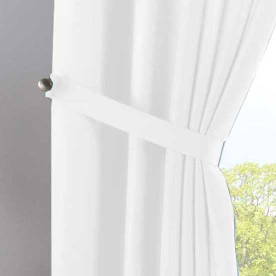 2er Set Vorhänge Verdeckte Schlaufen Cationic »JENA« Blickdicht Leinen Optik Gardinen Meliert Gardinenband mit Raffhalter 2019037-2 Vorhang Set 2019037_03_weiss | gerdinenbox.com