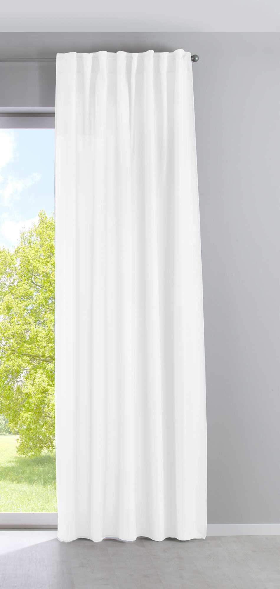 Vorhang Verdeckte Schlaufen Cationic »JENA« Blickdicht Leinen Optik Gardine Meliert Gardinenband mit Raffhalter 2019037 Vorhang 2019037weiss-gerade_1_eeec9fd4-1ad7-4c86-b13a-554c7df0cb3a | gerdinenbox.com