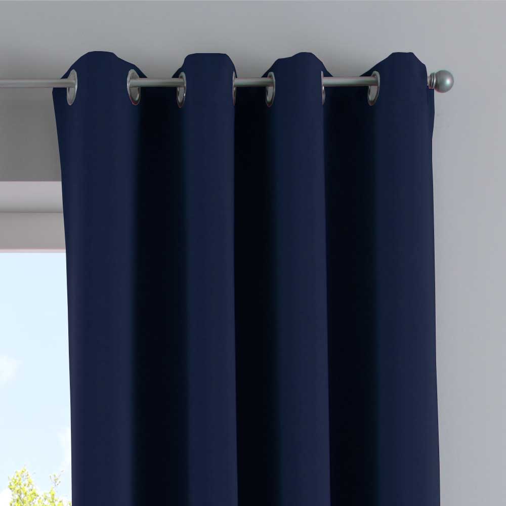 Vorhänge Blickdicht »NewYork« 2er-Pack Thermo-Gardinen Verdunkelungsvorhang Blackout Ösen schalldämmend UV-Schutz Raffhalter 201920600-2 Vorhang Set 201920600_blau_3_2841faa1-6cd8-4f67-b857-f2470bf74b0e | gerdinenbox.com