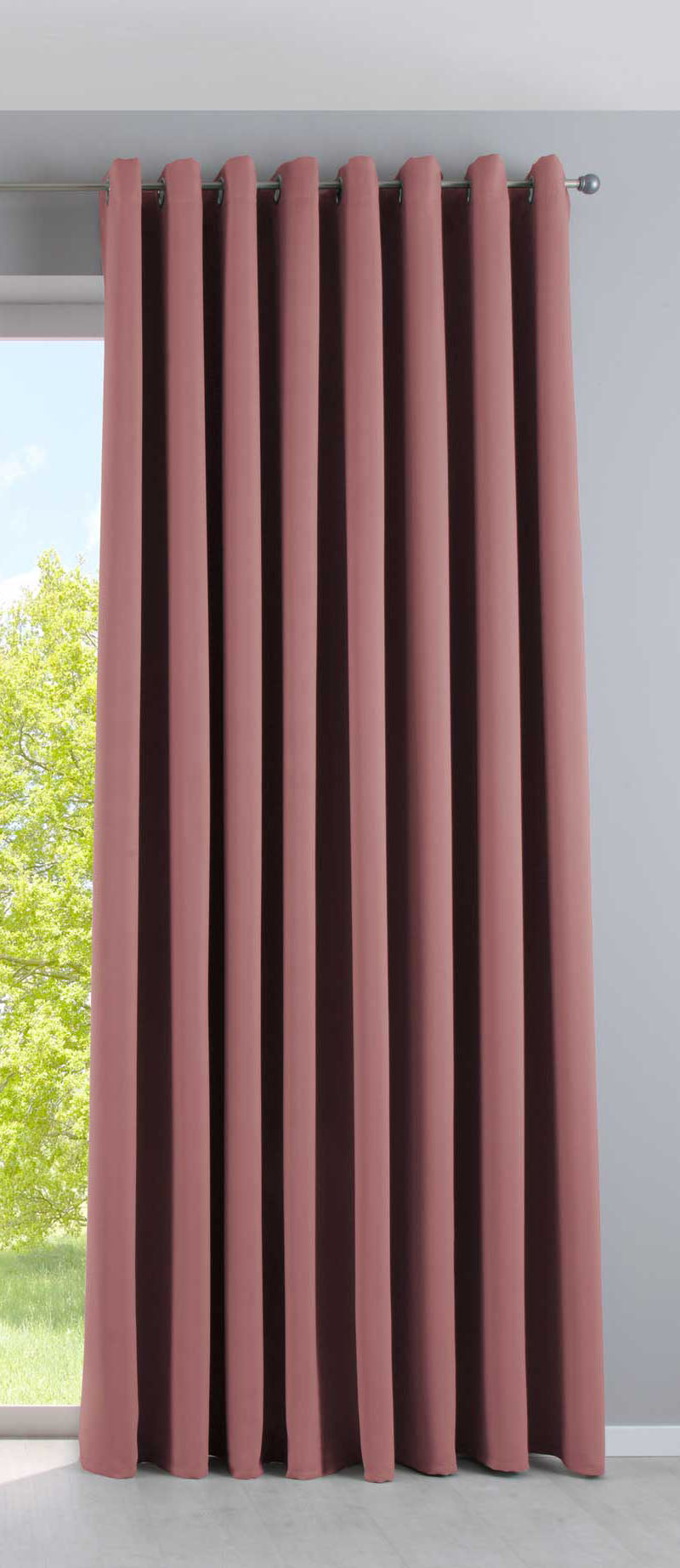 Vorhang Blickdicht »NewYork« 1er-Pack Thermo-Gardine Verdunkelungsvorhang Blackout Ösen schalldämmend UV-Schutz Raffhalter 201920600 Altrosa HxB 225x295 cm Vorhang 201920600altrosa-295_da5c0403-6853-41bf-825e-2d949da5d97f | gerdinenbox.com