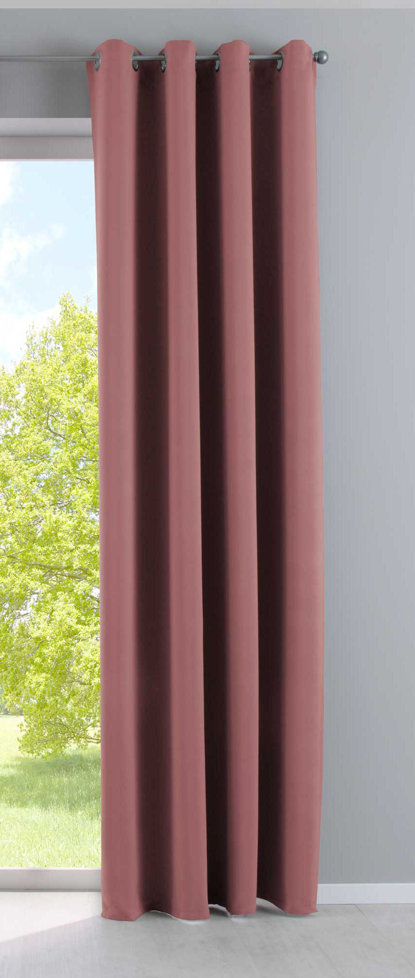 Vorhang Blickdicht »NewYork« 1er-Pack Thermo-Gardine Verdunkelungsvorhang Blackout Ösen schalldämmend UV-Schutz Raffhalter 201920600 Altrosa HxB 225x140 cm Vorhang 201920600altrosa | gerdinenbox.com