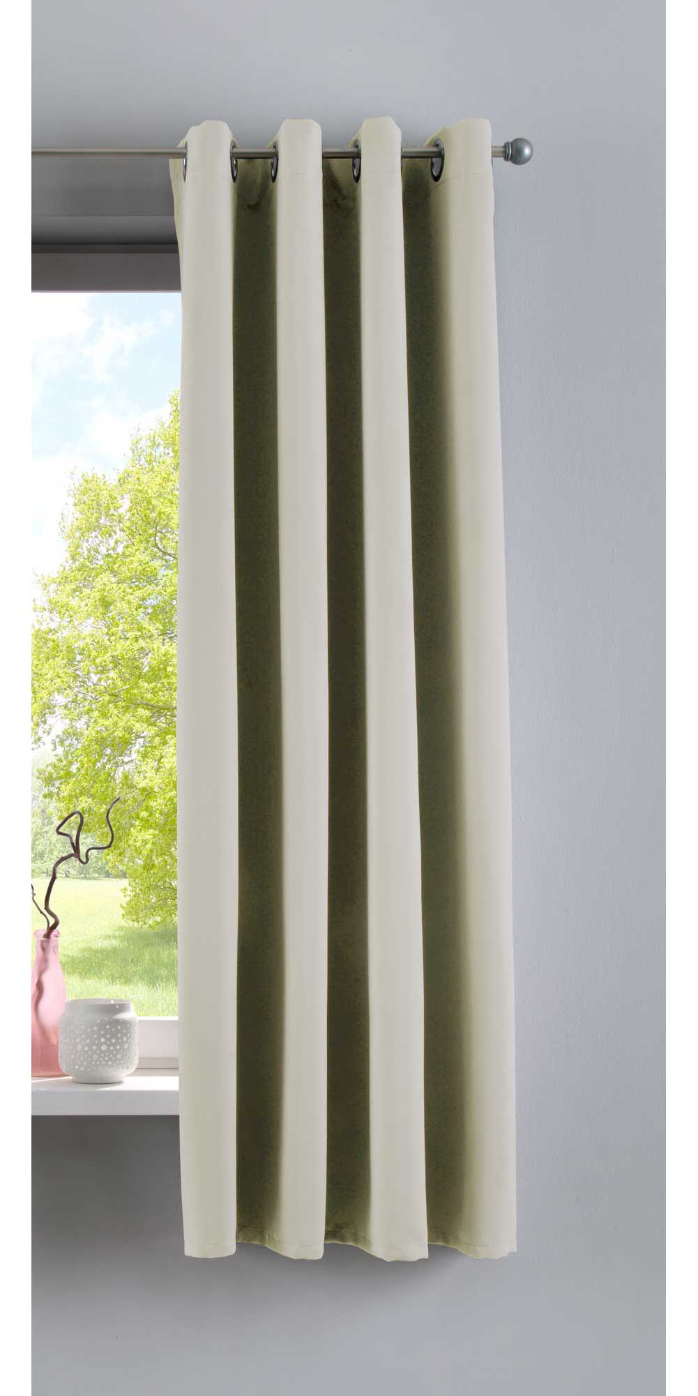 Vorhang Blickdicht »NewYork« 1er-Pack Thermo-Gardine Verdunkelungsvorhang Blackout Ösen schalldämmend UV-Schutz Raffhalter 201920600 Beige HxB 160x140 cm Vorhang 201920600beige-160 | gerdinenbox.com