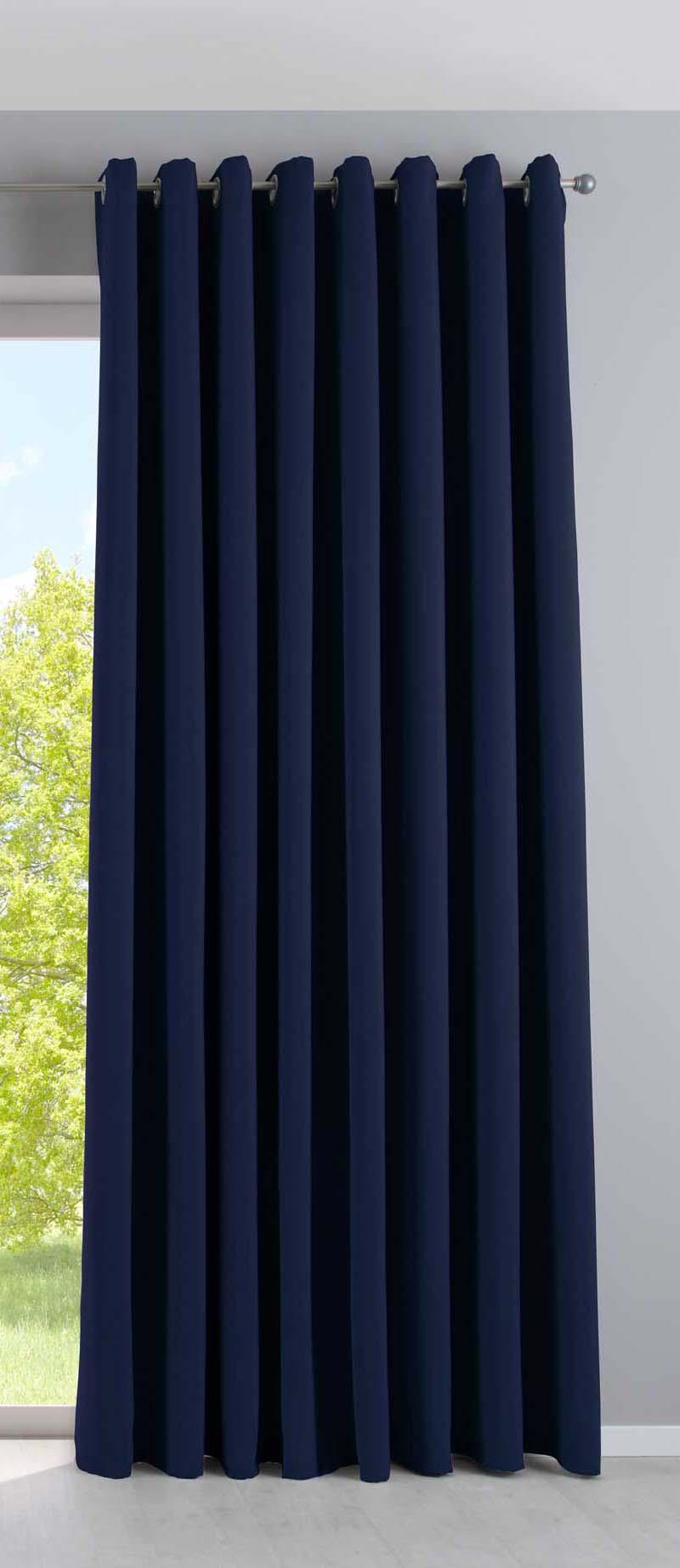 Vorhang Blickdicht »NewYork« 1er-Pack Thermo-Gardine Verdunkelungsvorhang Blackout Ösen schalldämmend UV-Schutz Raffhalter 201920600 Blau HxB 225x295 cm Vorhang 201920600blau-295_c337fc05-99fa-4e35-b1ab-9ecb5c9430e1 | gerdinenbox.com