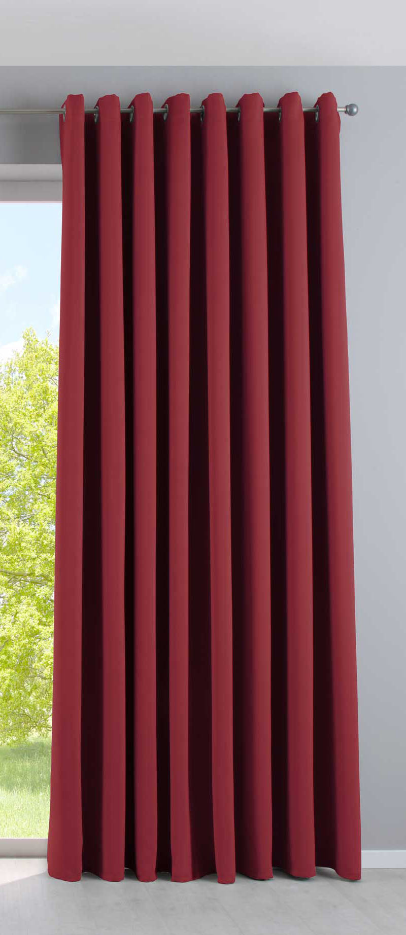 Vorhang Blickdicht »NewYork« 1er-Pack Thermo-Gardine Verdunkelungsvorhang Blackout Ösen schalldämmend UV-Schutz Raffhalter 201920600 Bordeaux HxB 225x295 cm Vorhang 201920600bordeaux-295_823f24fa-7d70-4cc0-a74b-a473732247a3 | gerdinenbox.com