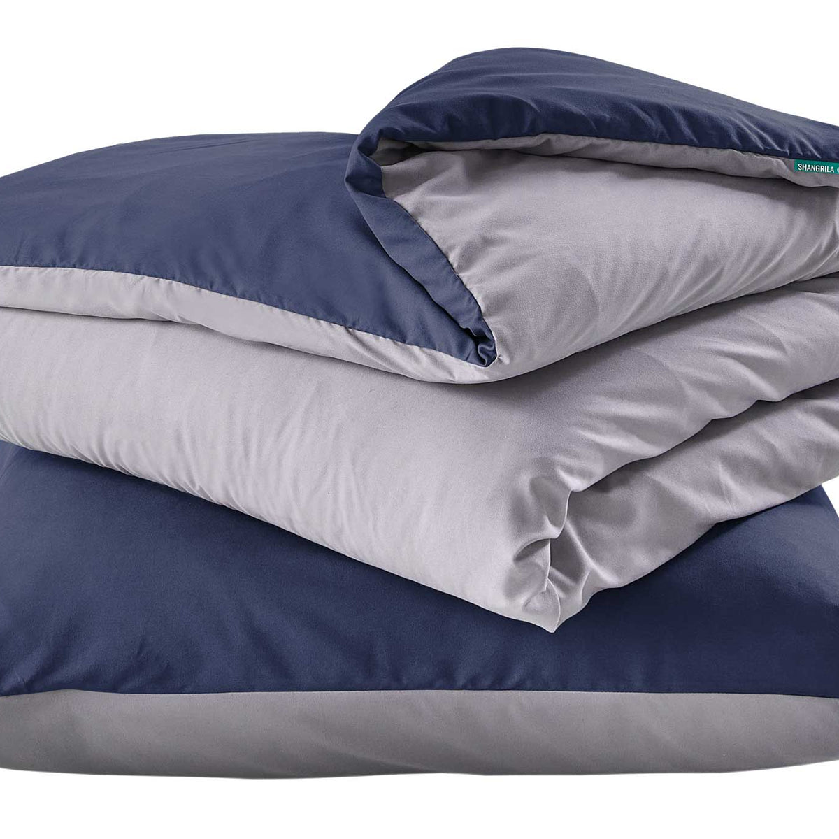 Bettwäsche Set Microsatin »Berlin« Kissenbezug Bettbezug Reißverschluss Hautfreundlich 202090 Dunkelblau Grau BxL 135x200 cm Bettwäsche 202090dunkelblau_grau | gerdinenbox.com