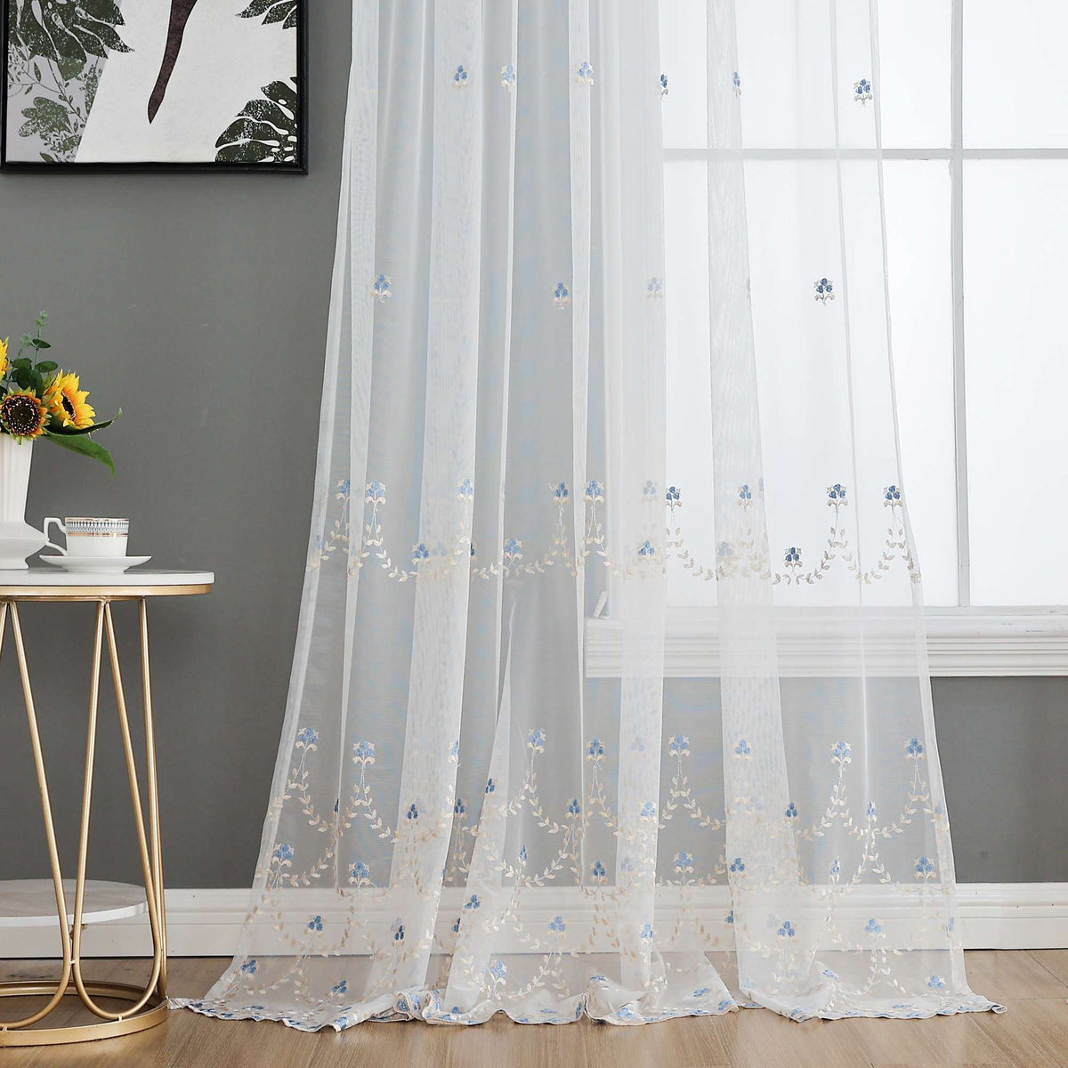 Gardine Raschel Stickerei Design »Florenz« Multiband für Gardinenschiene und Gardinenstange Elegante Fensterdekoration 2023200 02 Gardinenschal 202320002 | gerdinenbox.com