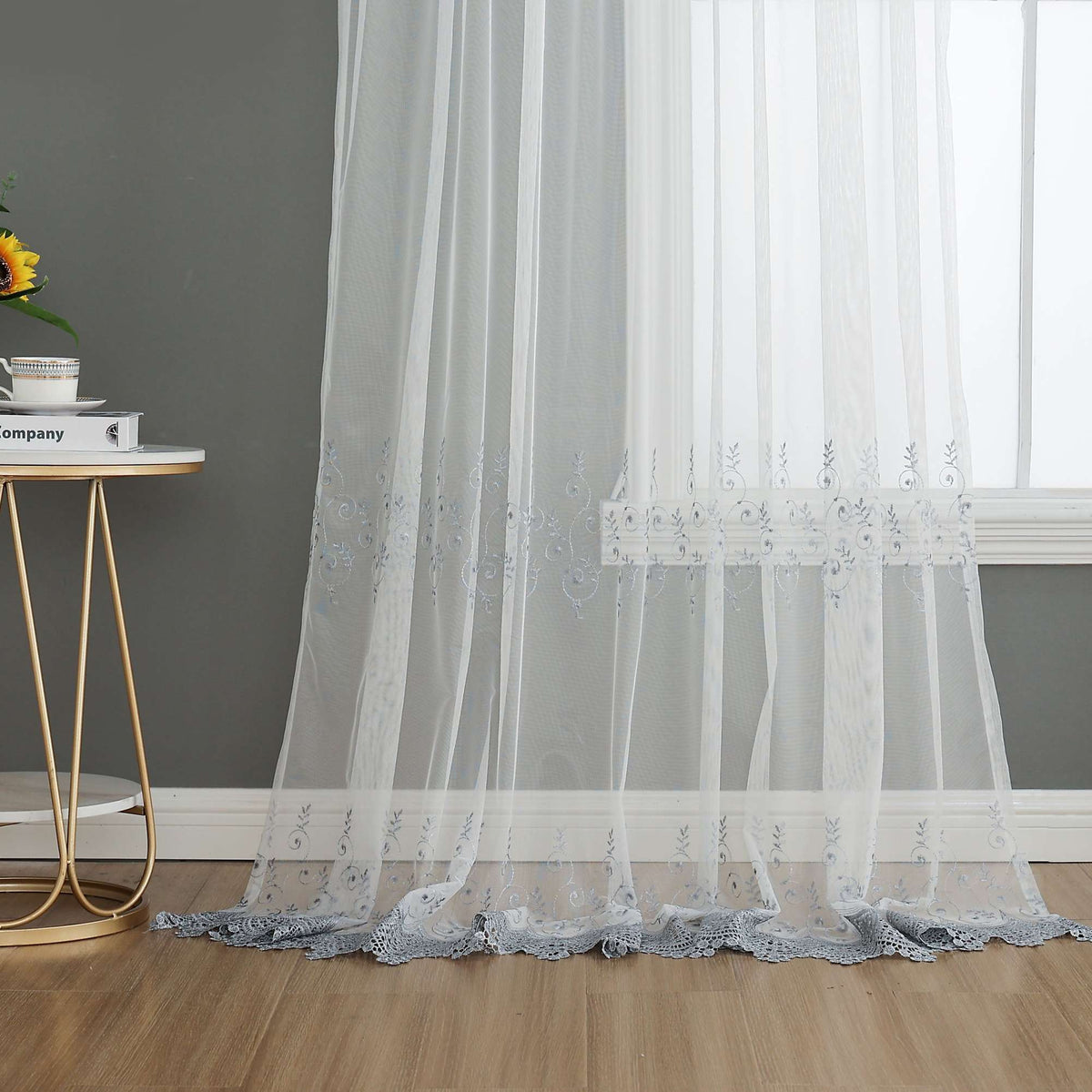 Gardine Raschel Stickerei Design »Florenz« Multiband für Gardinenschiene und Gardinenstange Elegante Fensterdekoration 2023200 12 Gardinenschal 202320012 | gerdinenbox.com