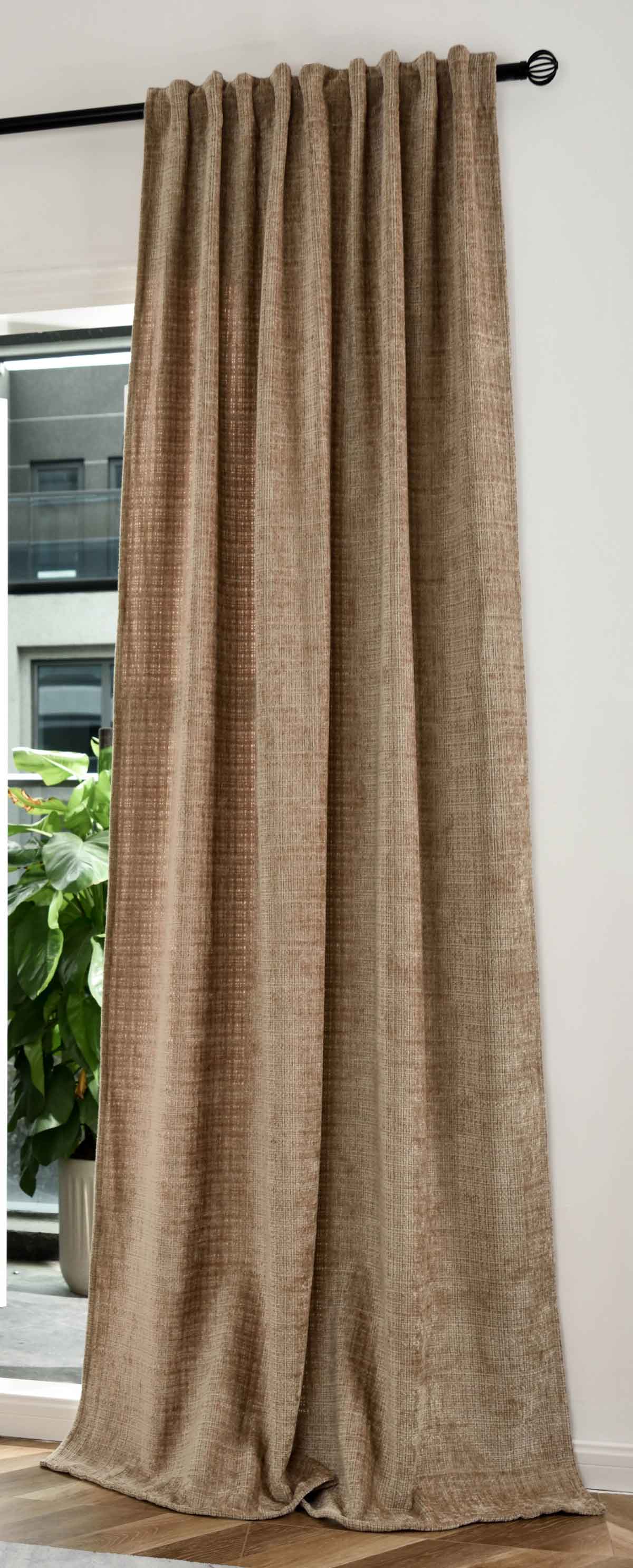 Vorhang Chenille Jacquard »RIGA« mit Multiband-Aufhängung Luxuriöser Stil für Ihr Zuhause 2023500 Taupe Vorhang 2023500taupe | gerdinenbox.com