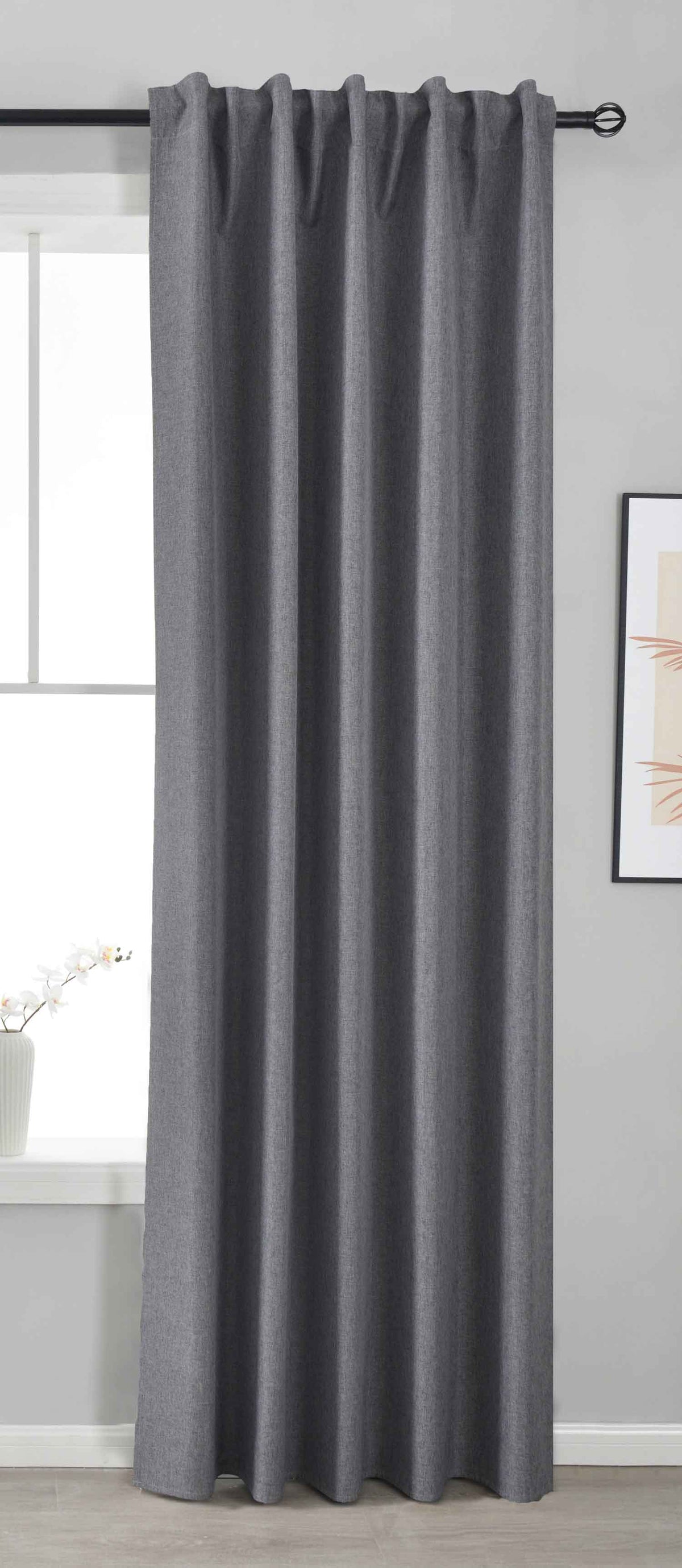 Premium Verdunkelungsvorhang »BOSTON Dark« 100% Verdunkelung mit Multibandaufhängung 2023600 Dunkelgrau HxB 245x140 cm Vorhang 2023600dunkelgrau | gerdinenbox.com
