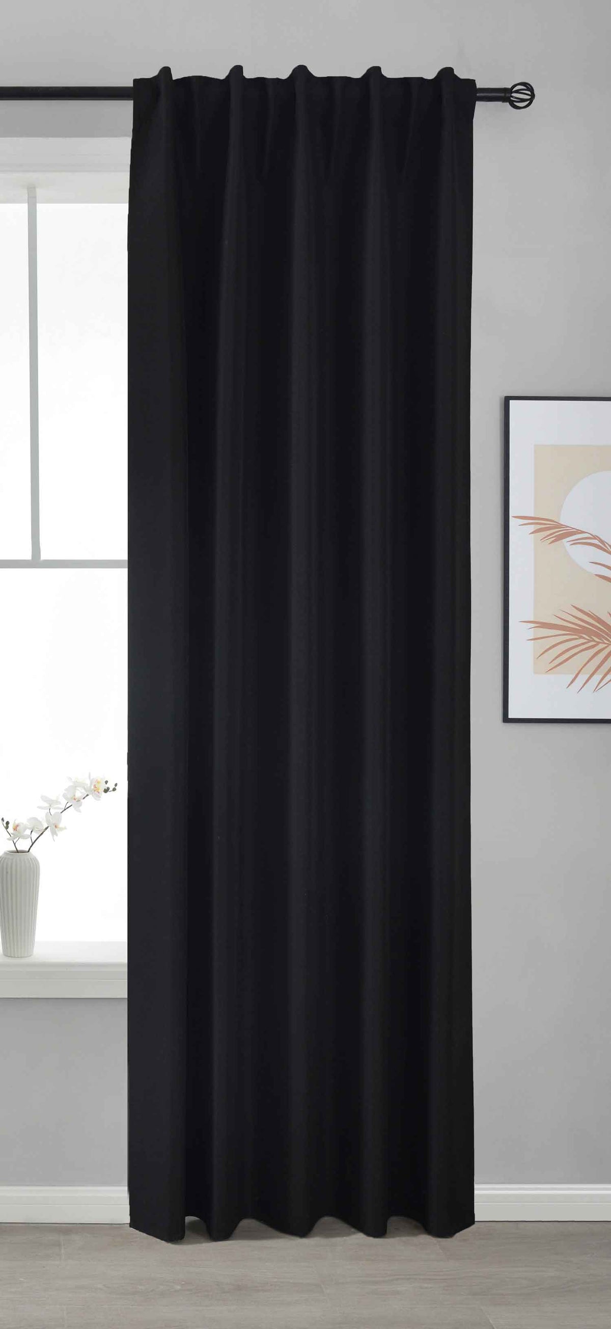 Premium Verdunkelungsvorhang »BOSTON Dark« 100% Verdunkelung mit Multibandaufhängung 2023600 Schwarz HxB 245x140 cm Vorhang 2023600schwarz_e7c71128-0729-4492-b8ec-9608bd3d80b3 | gerdinenbox.com