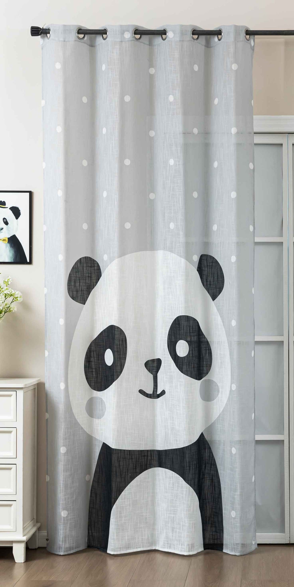 Vorhang Ösen Grobfaser »Seoul Collection« Digital Druck Ösen Gardinen Linenlook-Struktur Halbransparent Blickdicht 2024120 Panda Vorhang 2024120panda | gerdinenbox.com