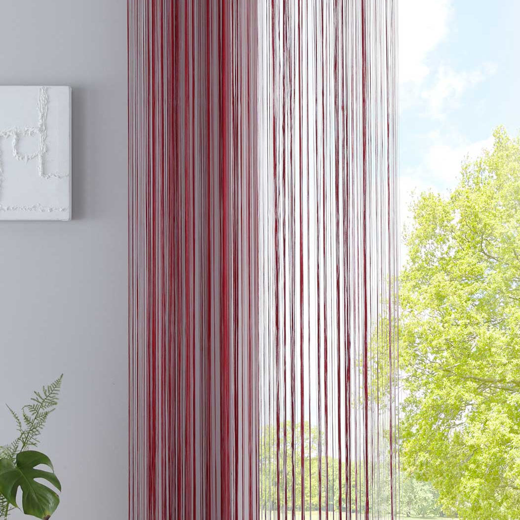 Fadengardine mit Tunneldurchzug und eingenähtem Kräuselband, geeignet für Gardinenstangen und Gardinenschienen Fadenvorhang Fadenstore Raumteiler 20303CN Bordeaux HxB 270x90 cm Fadengardine 20303CNbordeaux_5a27a079-2c15-456b-b9d9-b555acd9c150 | gerdinenbox.com