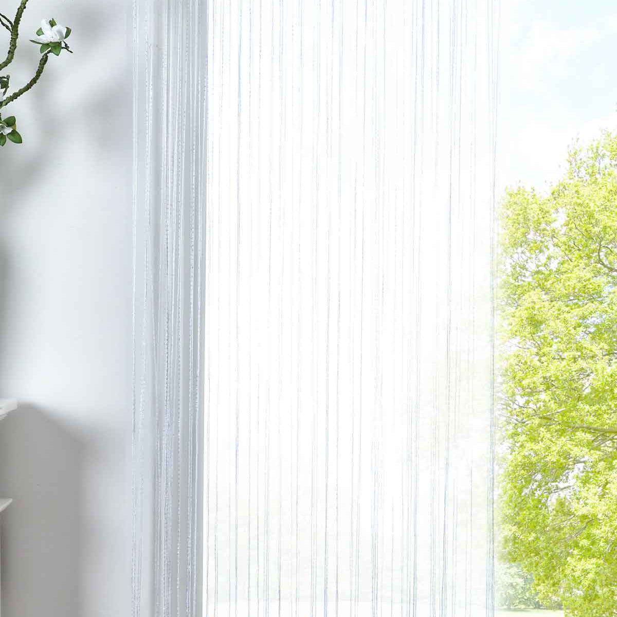 Fadengardine »Shanghai« Gardinenband Tunneldurchzug Schimmernd Vielseitig Modern Praktisch 20306 Weiß Lurex HxB 250x145 cm Fadengardine 20306weiss_lurex_f436a899-08e4-4e1e-98ae-87140f5585fe | gerdinenbox.com