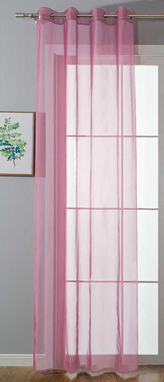 Ösenvorhang Transparent »Uni« Gardine Stores Vorhang Ösen Bleibandabschluß Wohnzimmer 20332-cn Rosa HxB 145x140 cm Gardinenschal 20332-cnrosa | gerdinenbox.com