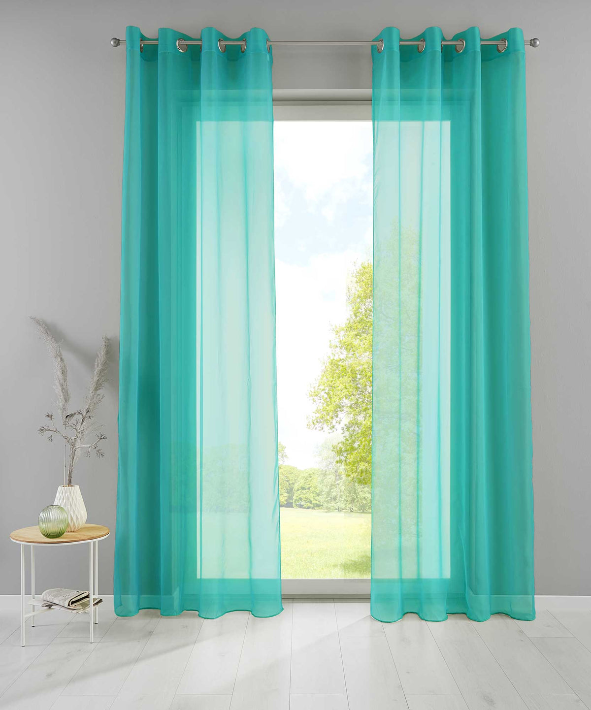 2er Set Ösengardinen Transparent »Basel« Gardine Bleiband Store Vorhang 20332TR2 BlauTürkis HxB 245x140 cm Gardinen Set 20332TR2blautuerkis_02e7ed55-dc69-4f66-bf43-94da0c9db228 | gerdinenbox.com