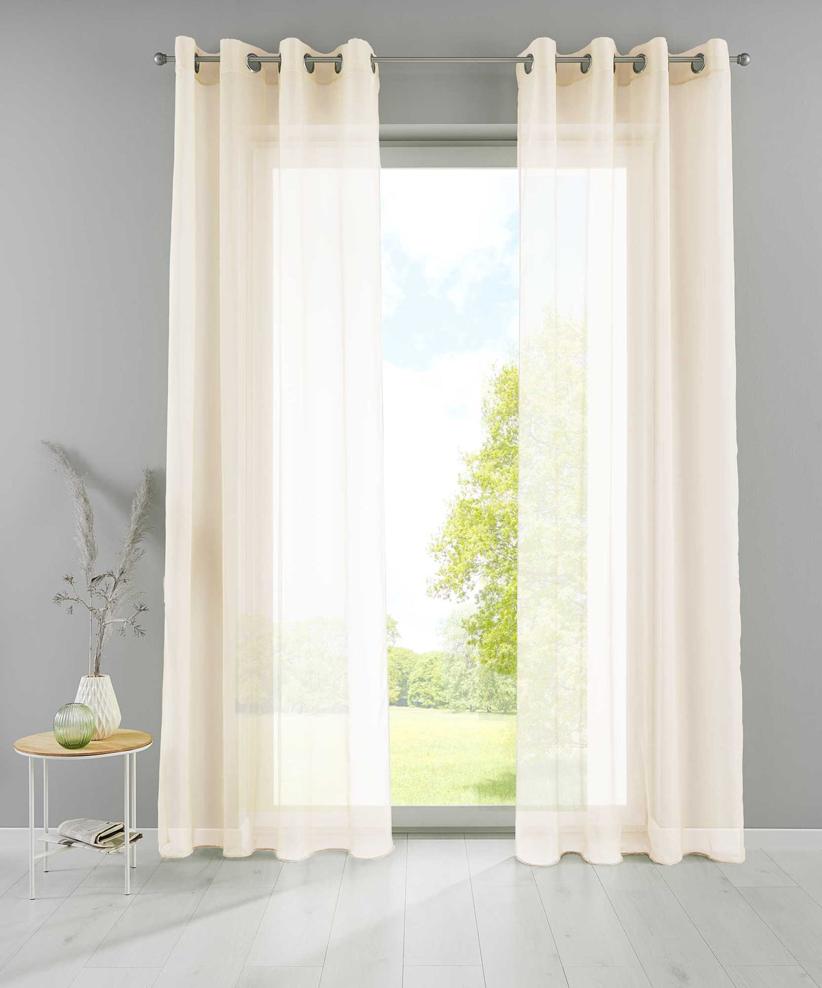 2er Set Ösengardinen Transparent »Basel« Gardine Bleiband Store Vorhang 20332TR2 Gardinen Set 20332TR2creme_2805190b-5fd8-4ef0-8bd3-1e45d7c663a7 | gerdinenbox.com