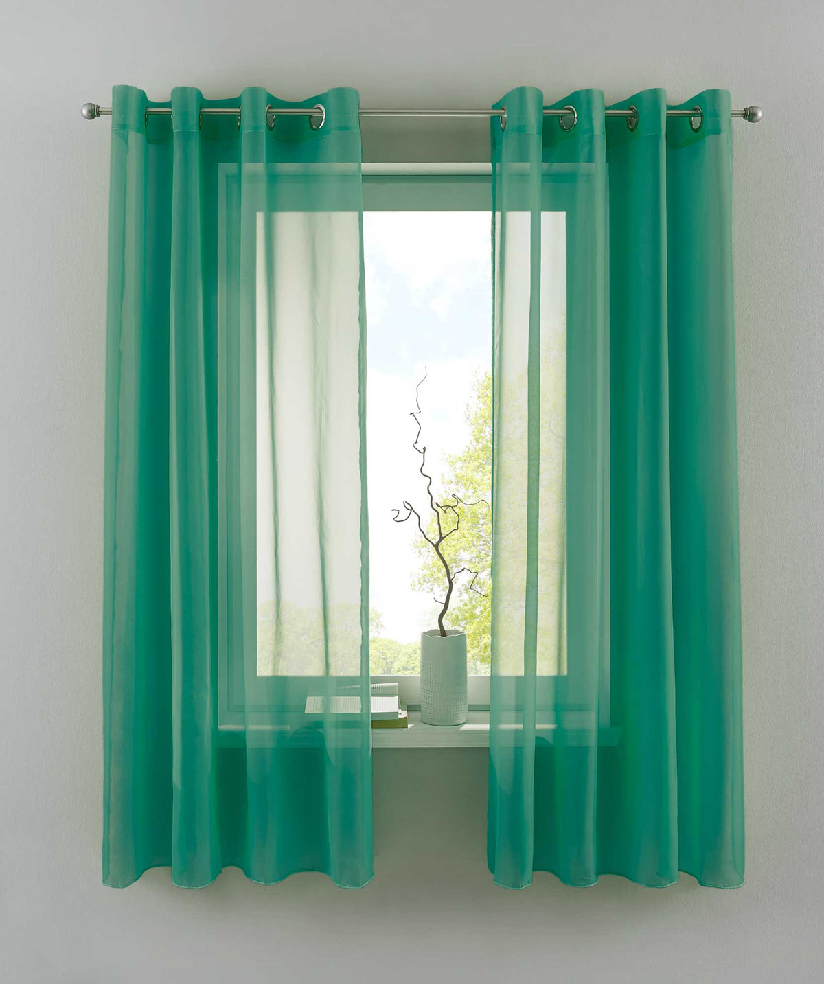 2er Set Ösengardinen Transparent »Basel« Gardine Bleiband Store Vorhang 20332TR2 Petrol HxB 175x140 cm Gardinen Set 20332TR2petrol-175_5310b4bc-5c90-4947-9a80-af2012662694 | gerdinenbox.com