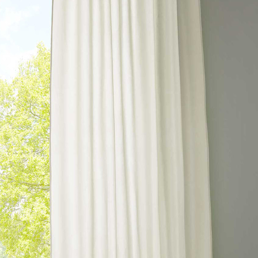 1er Set Vorhang Schal Schlaufen »Berlin« Microsatin Lichtdurchlässig Kräuselband Uni Matt 20400N Creme HxB 245x140 cm Gardinenschal 20400Ncreme | gerdinenbox.com