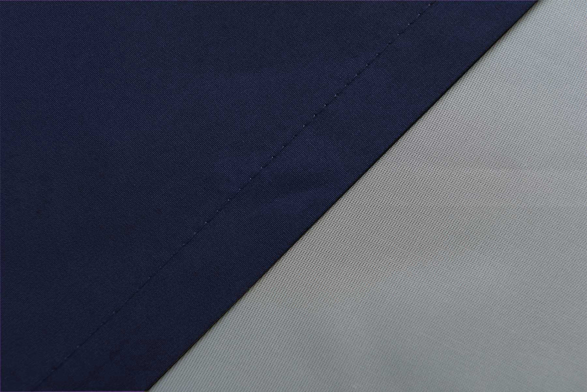 2er Set Vorhänge Schal Ösen »Berlin« Microsatin Lichtdurchlässig Uni Matt 20405N2 Vorhang 20400_detail_dunkelblau_2 | gerdinenbox.com