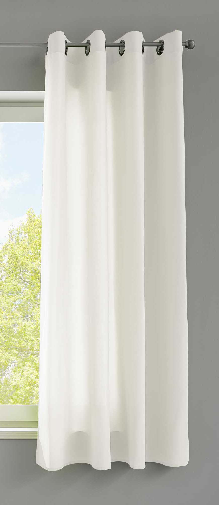 1er Set Vorhänge Schal Ösen »Berlin« Microsatin Lichtdurchlässig Uni Matt 20405N Creme HxB 175x140 cm Vorhang 20405Ncreme-175_2c44c05a-14bc-42b9-9025-c26115eab406 | gerdinenbox.com