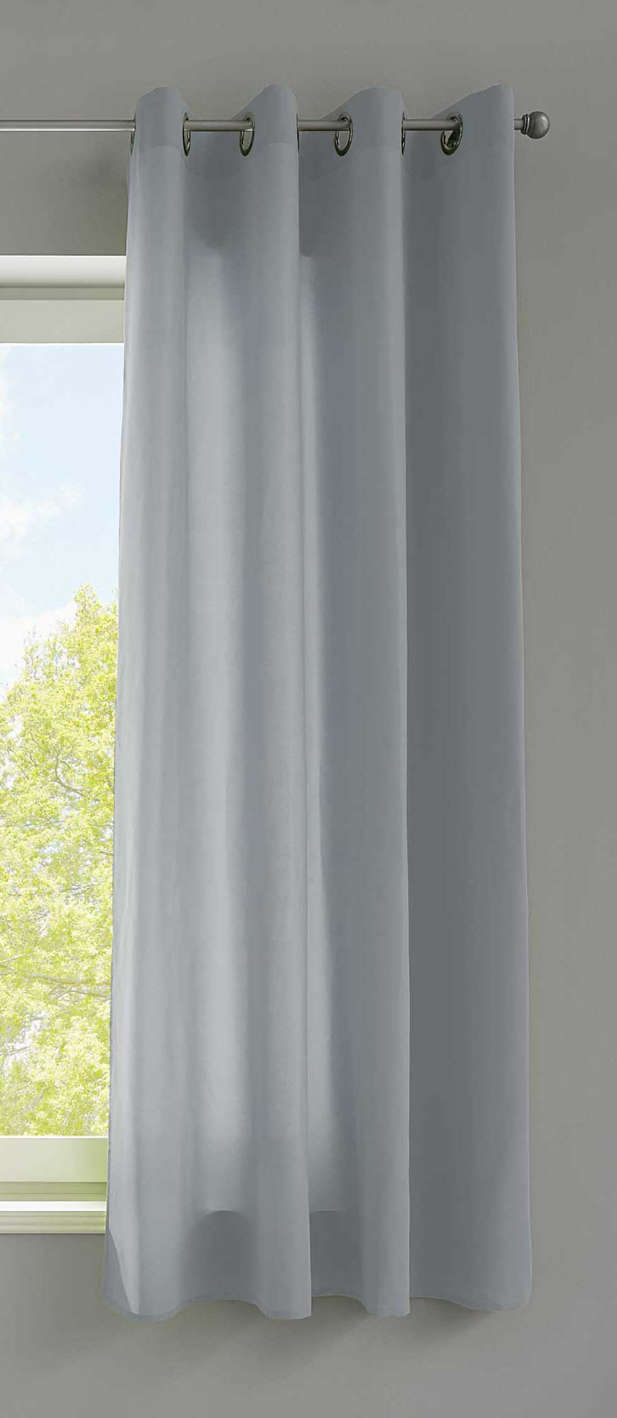 1er Set Vorhänge Schal Ösen »Berlin« Microsatin Lichtdurchlässig Uni Matt 20405N Grau HxB 175x140 cm Vorhang 20405Ngrau-175_2b64d334-65f8-4879-9b93-47b73c538d54 | gerdinenbox.com
