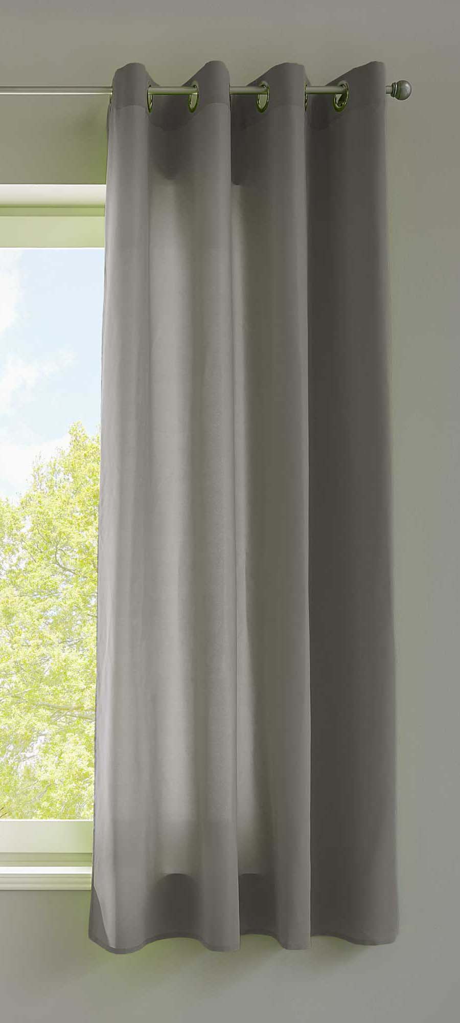 1er Set Vorhänge Schal Ösen »Berlin« Microsatin Lichtdurchlässig Uni Matt 20405N Hellgrau HxB 145x140 cm Vorhang 20405Nhellgrau-175 | gerdinenbox.com