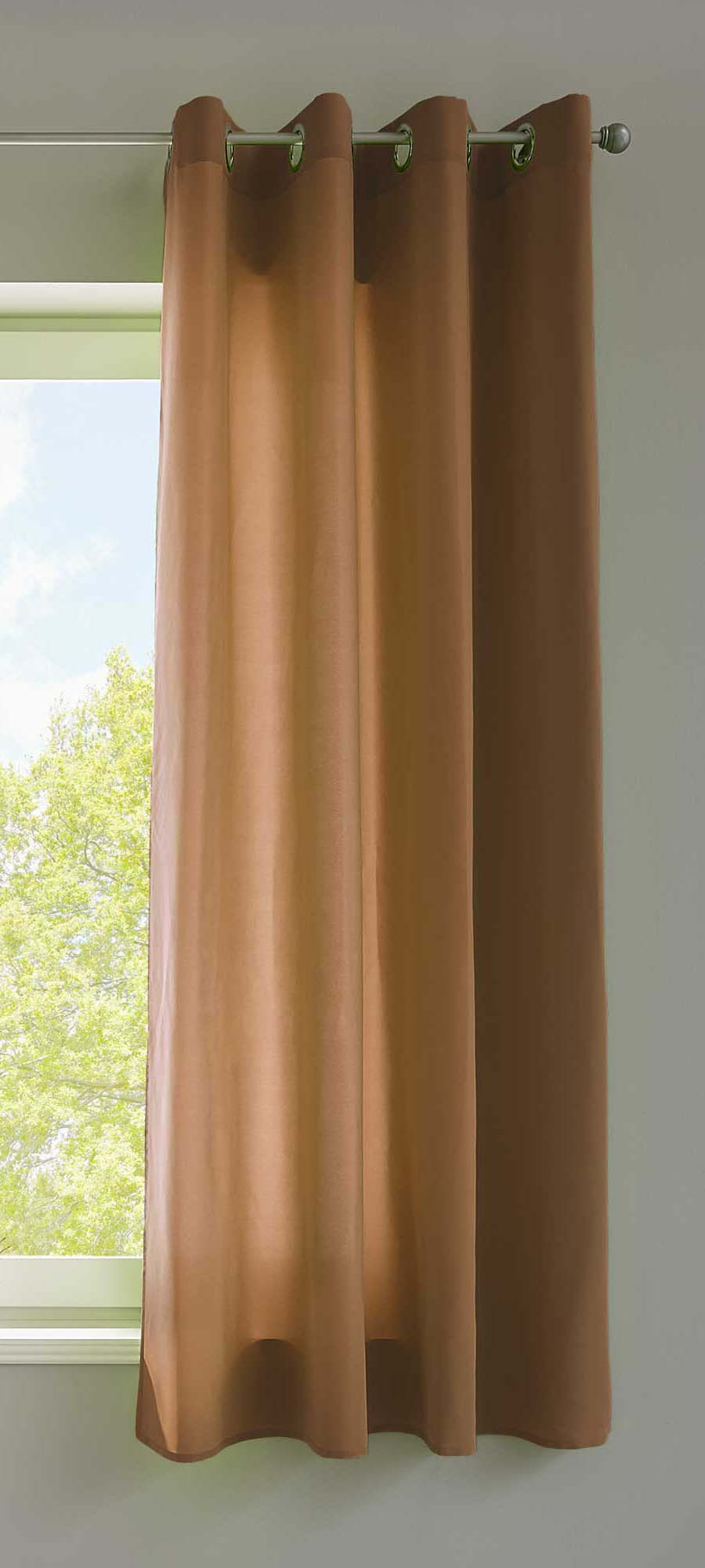 1er Set Vorhänge Schal Ösen »Berlin« Microsatin Lichtdurchlässig Uni Matt 20405N Taupe HxB 145x140 cm Vorhang 20405Ntaupe-175 | gerdinenbox.com