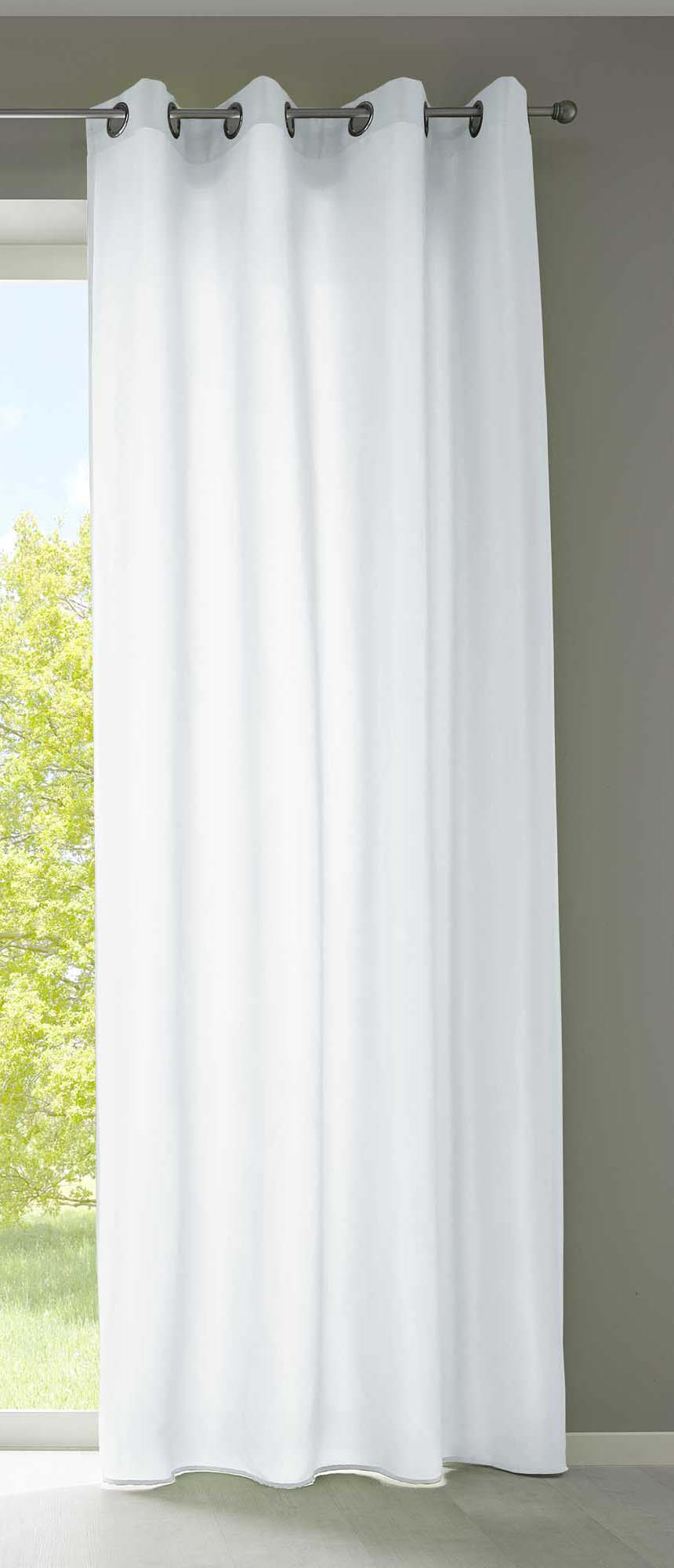 1er Set Vorhänge Schal Ösen »Berlin« Microsatin Lichtdurchlässig Uni Matt 20405N Weiß HxB 225x140 cm Vorhang 20405Nweiss_454e23f5-c7ef-47d8-a0a4-7048f5898b70 | gerdinenbox.com