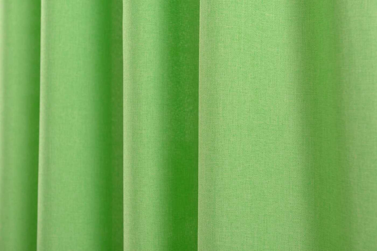 Vorhang Schal verdeckte Schlaufen >>Cationic<< blickdicht Leinen Optik natura seidenmatt (HxB) Landhaus Stil 20440 Vorhang 20440_Apfelgrun_4 | gerdinenbox.com