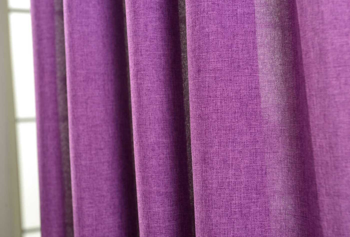 Vorhang Schal verdeckte Schlaufen >>Cationic<< blickdicht Leinen Optik natura seidenmatt (HxB) Landhaus Stil 20440 Vorhang 20440_fuchsia_8 | gerdinenbox.com