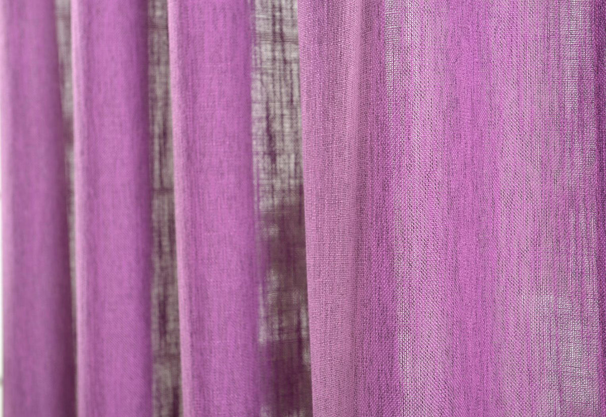 Vorhang Schal verdeckte Schlaufen >>Linene<< blickdicht Leinen Optik Natur Grobfaser (HxB) Lanhaus Stil schwere Qualität 20445 Vorhang 20445_fuchsia_8 | gerdinenbox.com