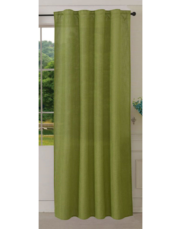 Vorhang Schal verdeckte Schlaufen >>Linene<< blickdicht Leinen Optik Natur Grobfaser (HxB) Lanhaus Stil schwere Qualität 20445 Grün Vorhang 20445gruen | gerdinenbox.com