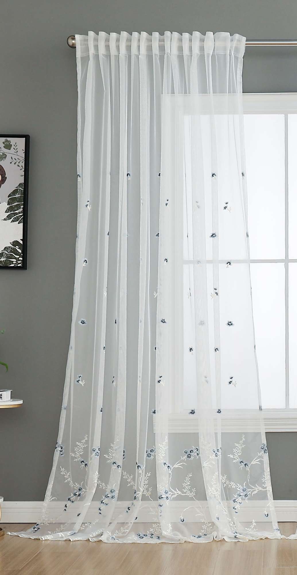 Gardine Raschel Stickerei Design »Florenz« Multiband für Gardinenschiene und Gardinenstange Elegante Fensterdekoration 2023200 Gardinenschal 593A0106-1 | gerdinenbox.com