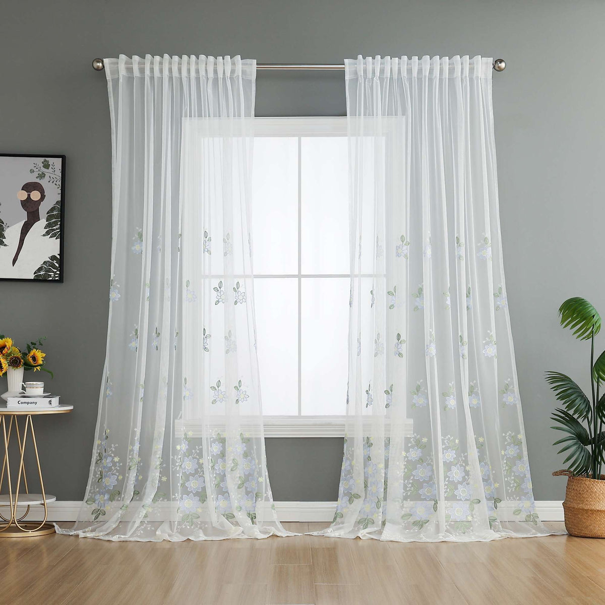 Gardine Raschel Stickerei Design »Florenz« Multiband für Gardinenschiene und Gardinenstange Elegante Fensterdekoration 2023200 Gardinenschal 593A0114 | gerdinenbox.com