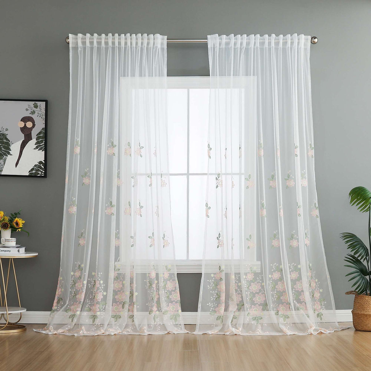 Gardine Raschel Stickerei Design »Florenz« Multiband für Gardinenschiene und Gardinenstange Elegante Fensterdekoration 2023200 Gardinenschal 593A0145 | gerdinenbox.com