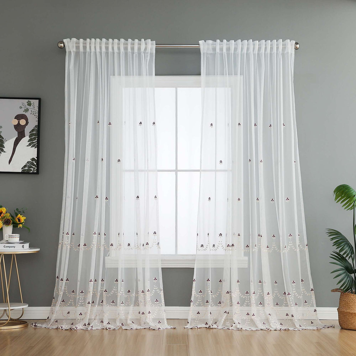 Gardine Raschel Stickerei Design »Florenz« Multiband für Gardinenschiene und Gardinenstange Elegante Fensterdekoration 2023200 Gardinenschal 593A0183 | gerdinenbox.com