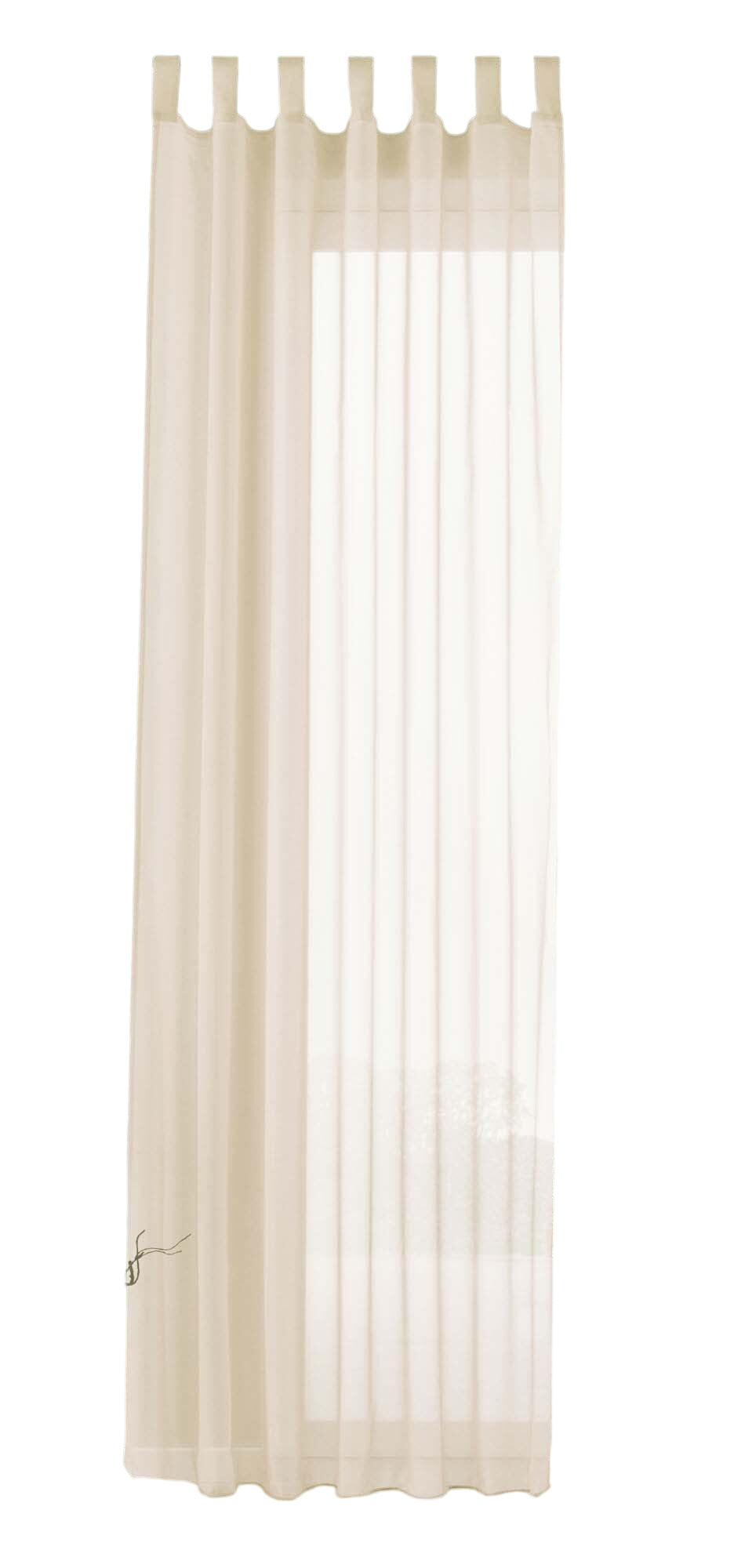 Schlaufenschal Gardine uni transparent Voile 61175 Gardinenschal 61175creme-crop | gerdinenbox.com