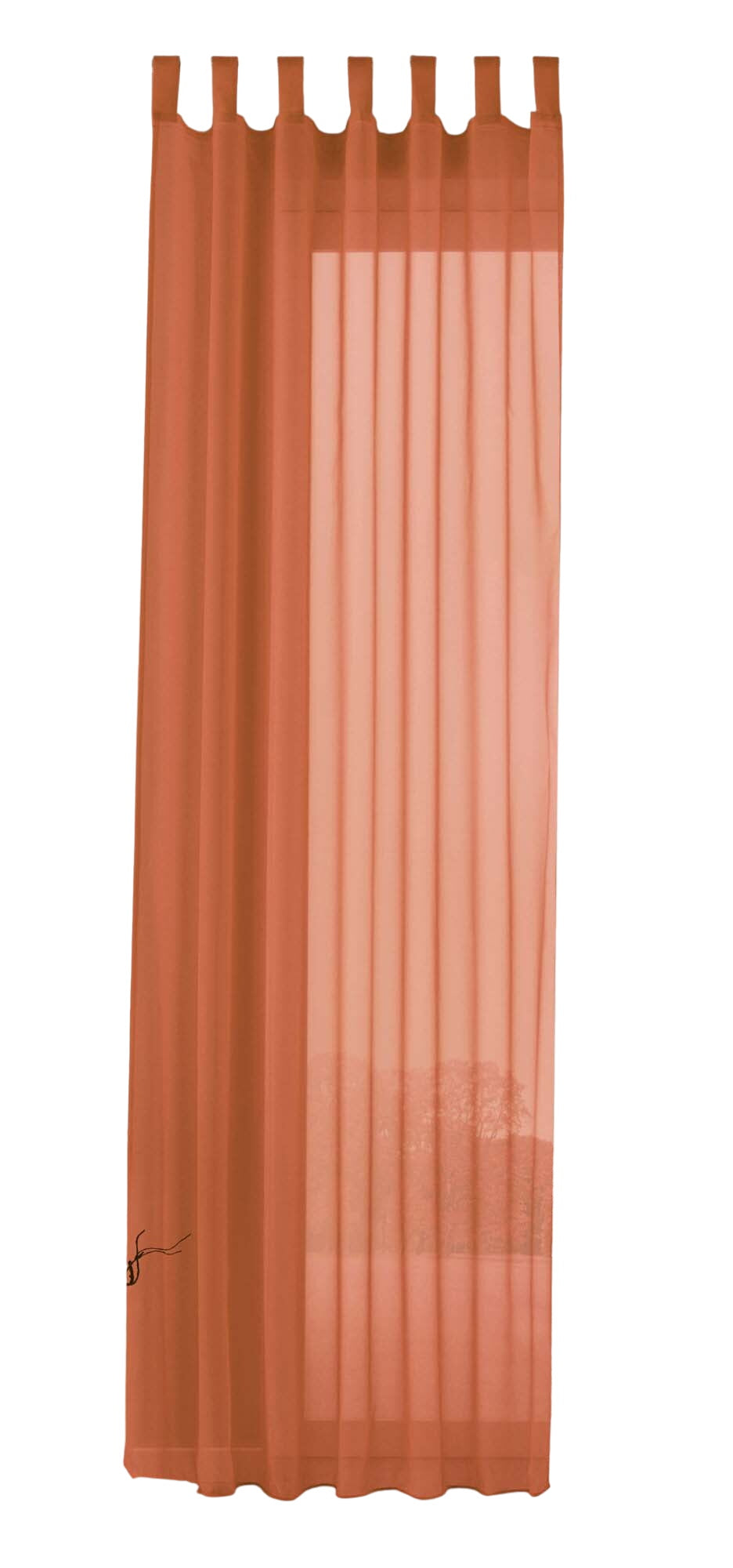 Schlaufenschal Gardine uni transparent Voile 61175 Gardinenschal 61175terrakotta-crop | gerdinenbox.com