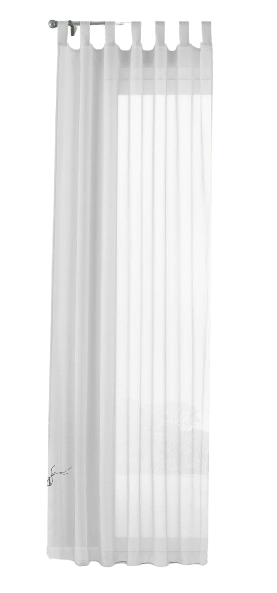 Schlaufenschal Gardine uni transparent Voile 61175 Gardinenschal 61175weiss-crop | gerdinenbox.com