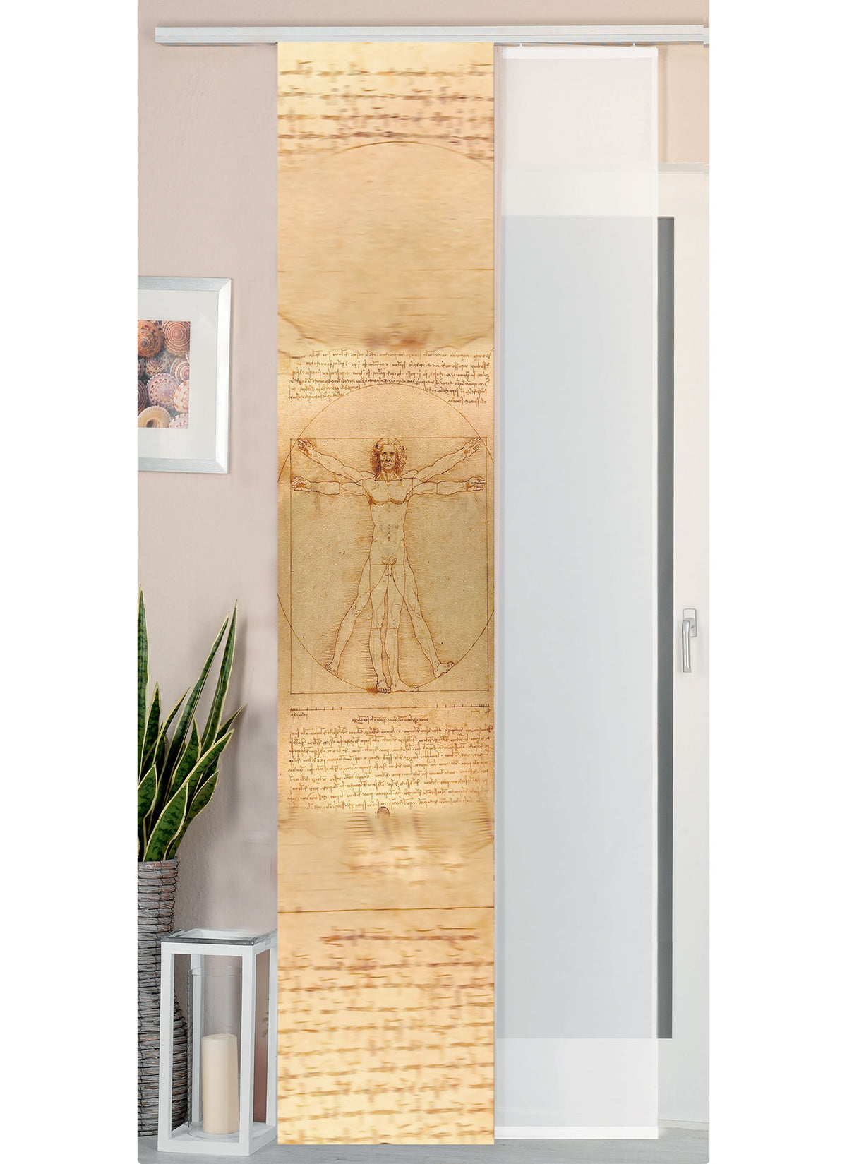 2er Set Schiebegardine Flächenvorhang Wildseide Optik und Voile Paneel 80400 Da Vinci Schiebegardine 80400da_vinci | gerdinenbox.com