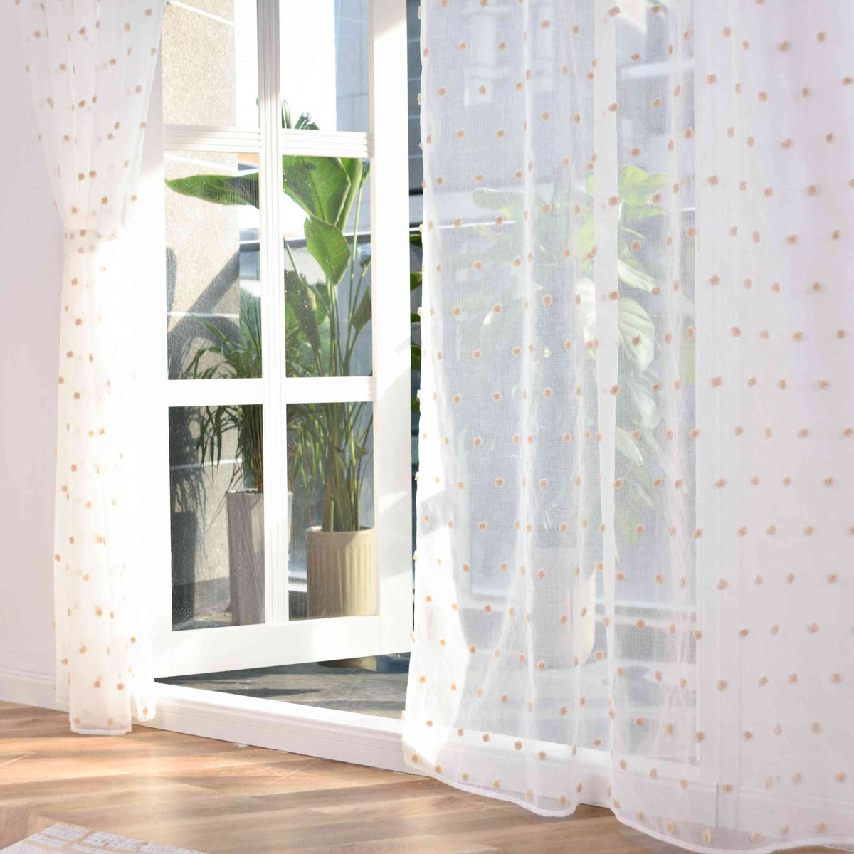 2er Set Gardine »VALENCIA« Multiband Aufhängung Scherli Transparent Leinen-Optik 2023400-408S-2 Gardinen Set Img1724 | gerdinenbox.com