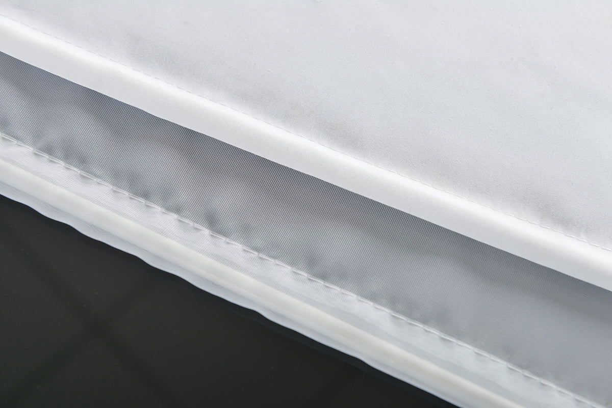 Doppel Raffrollo Palma Microsatin matt Voile Faltgardinen Faltrollo Schlaufenrollo mit Universalgardinenband 20410 Raffrollo Img30023 | gerdinenbox.com