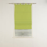Doppel Raffrollo Palma Microsatin matt Voile Faltgardinen Faltrollo Schlaufenrollo mit Universalgardinenband 20410 Raffrollo Img37004 | gerdinenbox.com