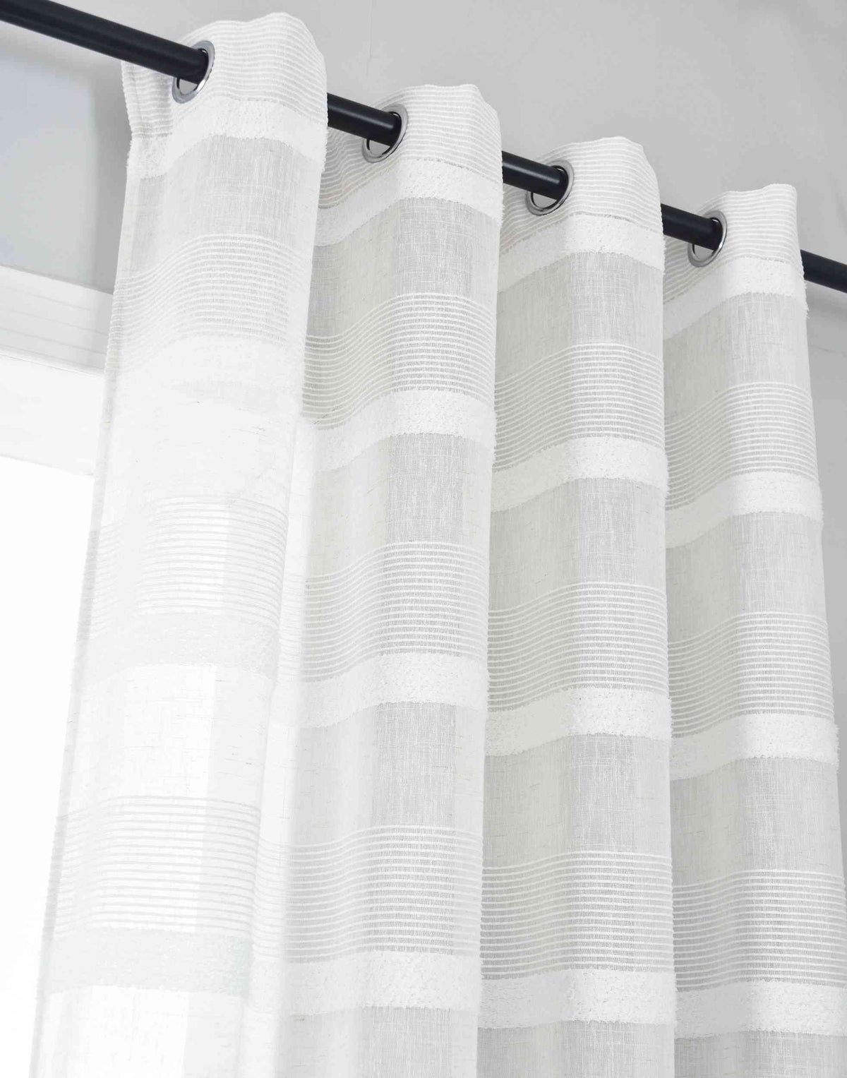 2er Set Halbtransparente Gardine mit Ösen HxB 245x140 cm Natur Meliert »Halle« Chenille Leinenbindung Lichtdurchlässig Halbtransparent 202480-2 Gardinenschal Img6442_eef70877-35d7-4c16-850c-2b085caf5ad0 | gerdinenbox.com