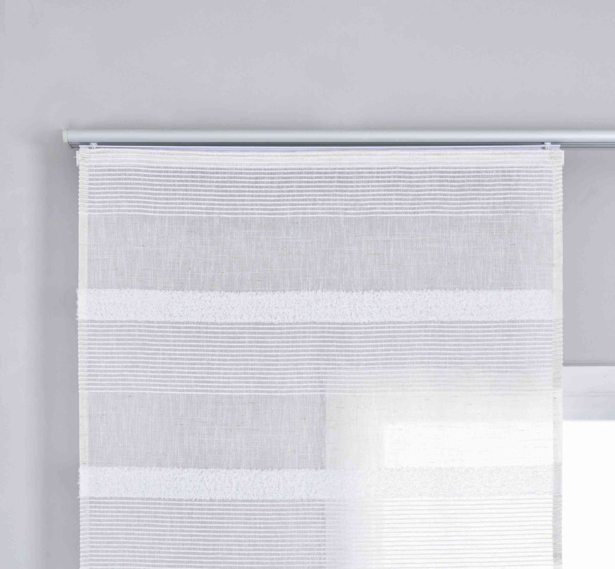 Halbtransparente Schiebegardine mit Paneelwagen HxB 245x60 cm Natur Meliert »Halle« Chenille Leinenbindung Lichtdurchlässig Halbtransparent 202480P Schiebegardine Img7519 | gerdinenbox.com