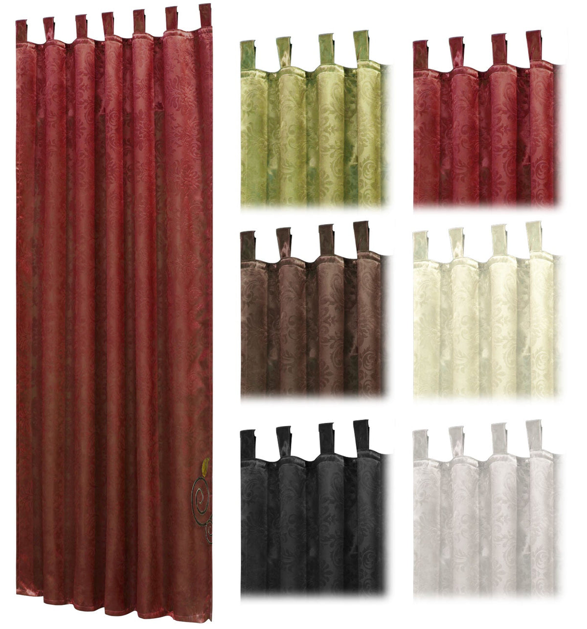 Satin Emboss / Reliefprägung bemustert Vorhang Gardine Barock -20380- Blickdicht zum Verdunkeln mit Schlaufen und eingenähtem Kräuselband, (Höhe x Breite in cm) 20380 Vorhang Satin_Emboss_-_Reliefpragung_bemustert_Vorhang_Gardine_Barock_-20380-_Blickdicht_zum_Verdunkeln_mit_Schlaufen_und_eingenahtem_Krauselband_Hohe_x_Breite_in_cm_20380_-_Gardinenbox. | gerdinenbox.com