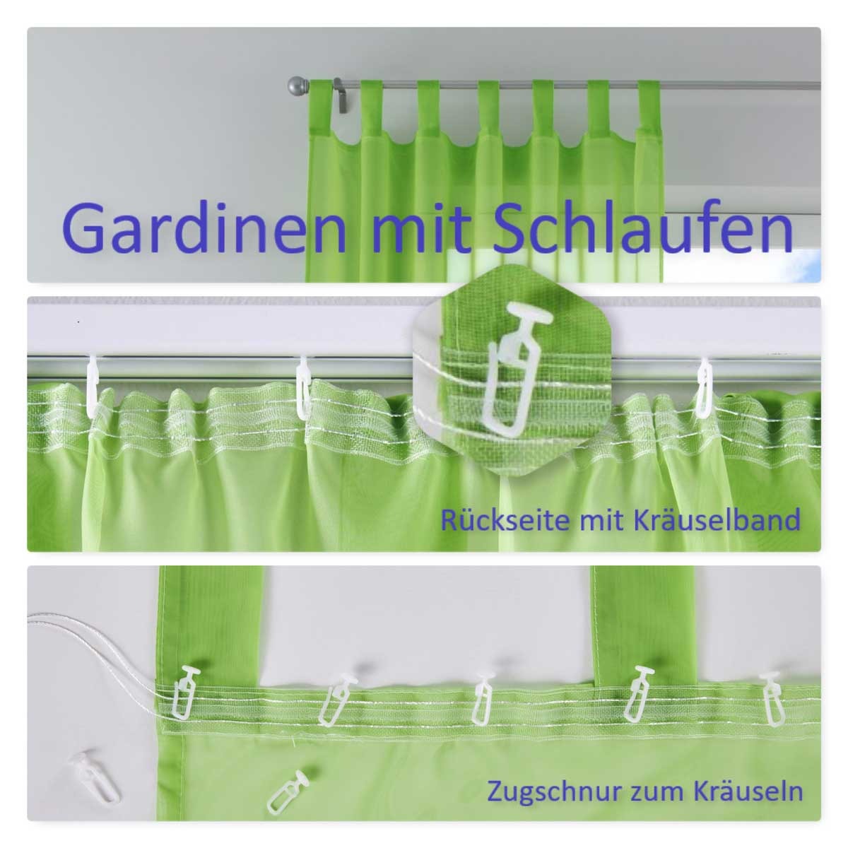 2er-Pack Gardinen Transparent Vorhang Set Wohnzimmer Voile Schlaufenschal mit Bleibandabschluß 61000CN Gardinen Set a9db0f72-7f72-4926-9f1a-5f295e0da5cf_63 | gerdinenbox.com