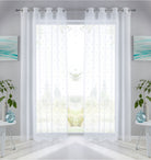 Gardine Ösen Schal Vorhang POMPEI Relief Stickerei Transparent Raffhalter 10000178 Punkt Weiß 2er-Pack HxB 225x140 cm Gardinenschal 10000178punkt_weiss-2_31383818-5e27-40d4-a420-9d53eaa00546 | gerdinenbox.com
